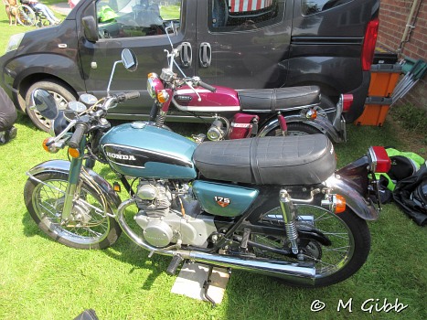 Honda 175 at Sweffling Bygones Museum Open Day