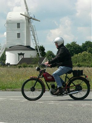Alex, Norman autocycle and Saxted Mill