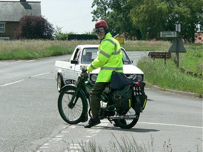 Keith Ashby on a New Hudson autocycle