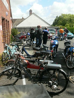 Some of the machines outside the hall