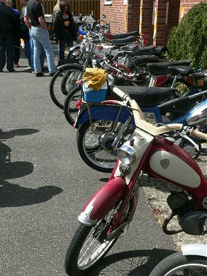 Some of the machines outside the hall