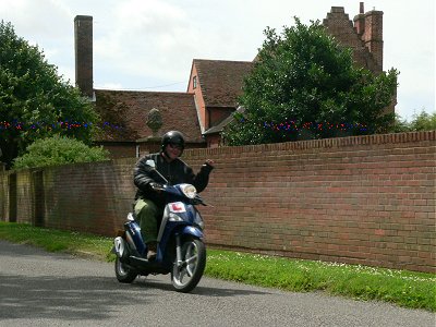 Ted forsakes his James for a Piaggio Liberty