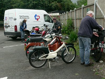 Some of the machines parked up at the Prince of Wales
