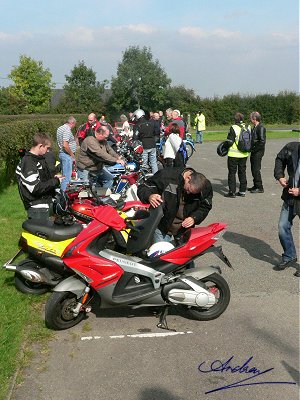 Lined up in The Crown's car park