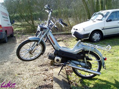 Another way to stop a moped sinking in the gravel