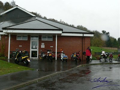 Coddenham village hall in the rain