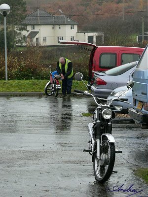 A damp car park