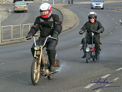 A Puch and a Corgi