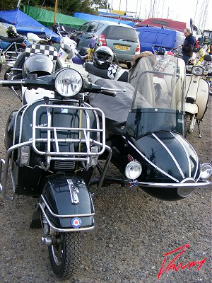 Vespa with a sidecar