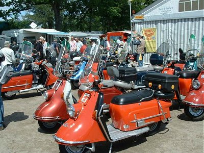 Heinkel scooters - there were more than 100