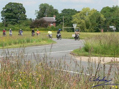 Mopeds at Saxtead Green