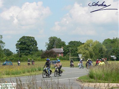 Mopeds at Saxtead Green