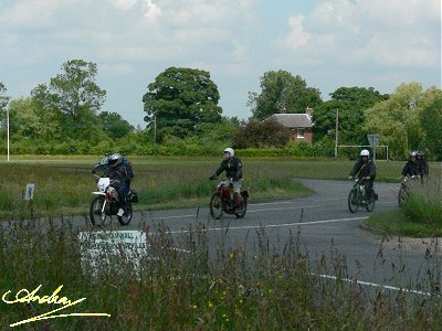 Mopeds at Saxtead Green