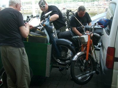 Loading up after the ride