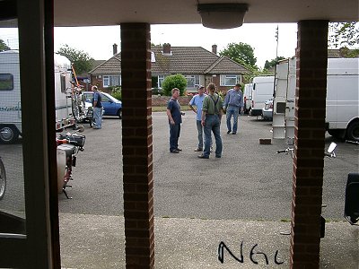 The car park starts to fill up