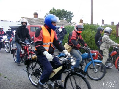 The bikes, ready to leave
