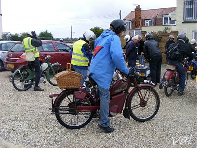 The bikes, ready to leave