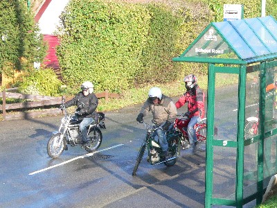 Gilera and New Hudson on the road