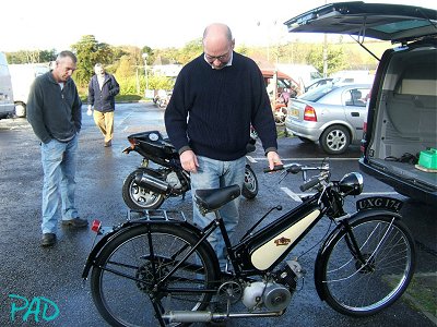 Neil Bowen with his Excelsior Autobyk