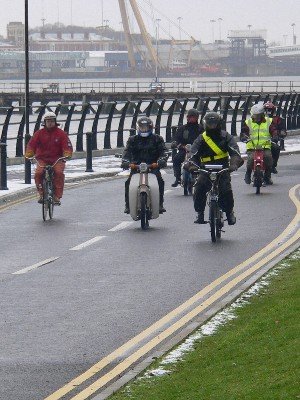 The cyclemotor has kept up with the pack