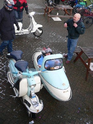Lambretta and sidecar
