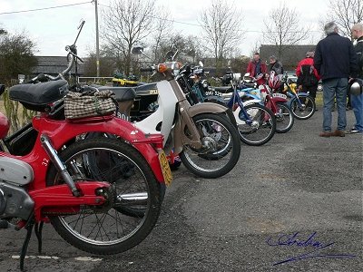 Bikes in the car park