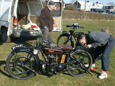 Raleigh motor cycle
