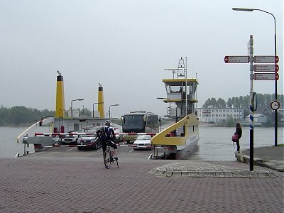A ferry arrives...