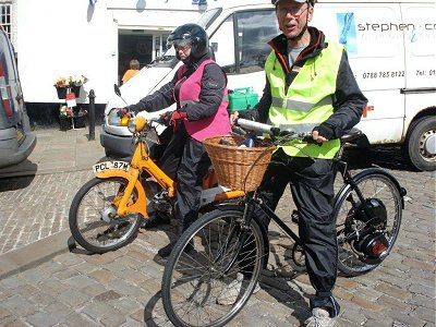 Cyclemaster arriving at Alston