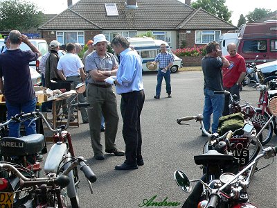 Outside the village hall