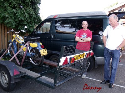 Puch on a trailer