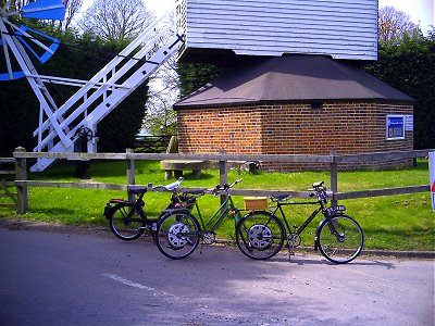 Cyclemotors by the windmill