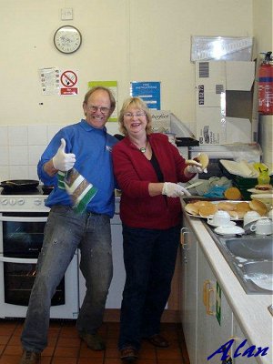Everything's ready in the kitchen