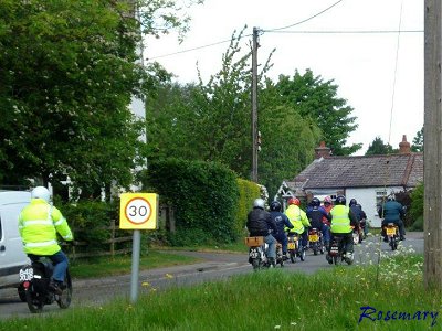 Riding through the village