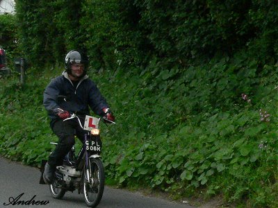 Carl rides a Puch Maxi