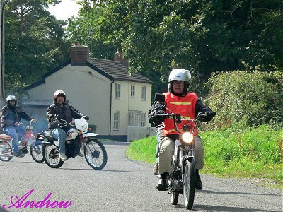 Dave Evans on a Puch