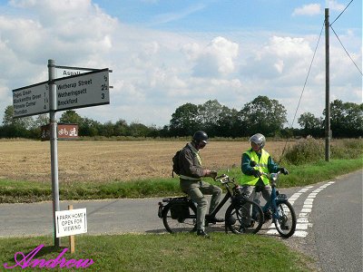 David and Keith compare notes on the route