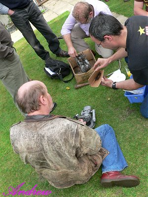 Guy, Carl and Danny play with cyclemotor engines...