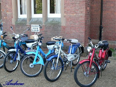 Two Raleighs and two Hondas