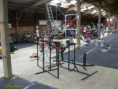 By mid-day the bikes and equipment are starting to arrive