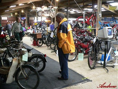 The first visitors to the stand