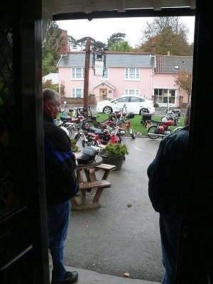 ...and sheltering from the rain.