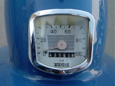 Odometer check before the ride