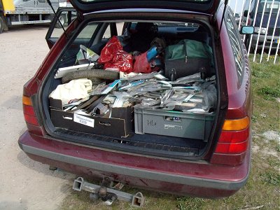 Loaded car