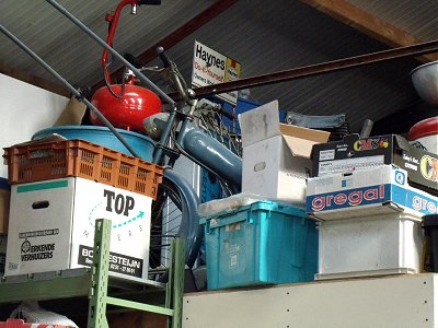 Inside the garage