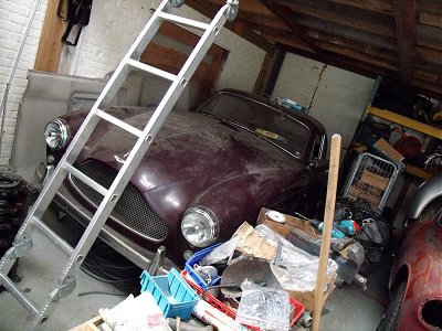 Inside the garage