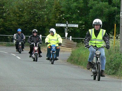 Carl on the Motobi leads the way