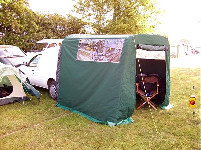The sun comes up over Carl's tent