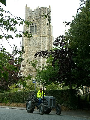 The tractors leave on their run