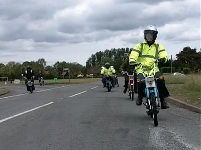 Joining the main road at Saxtead Green